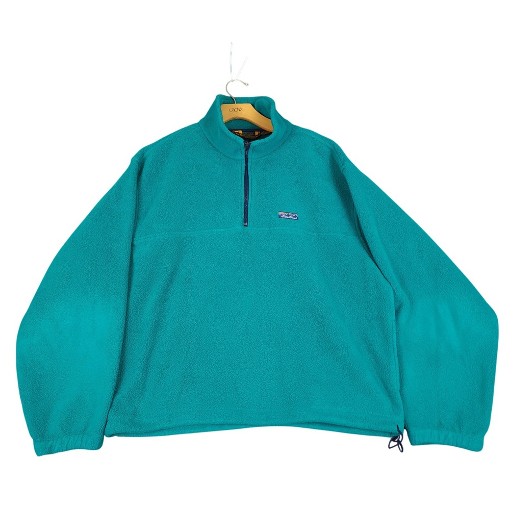 Eddie Bauer Teal Fleece Pullover‎ Jacket 1/4 Zip Outdoor Outfitters Men's L